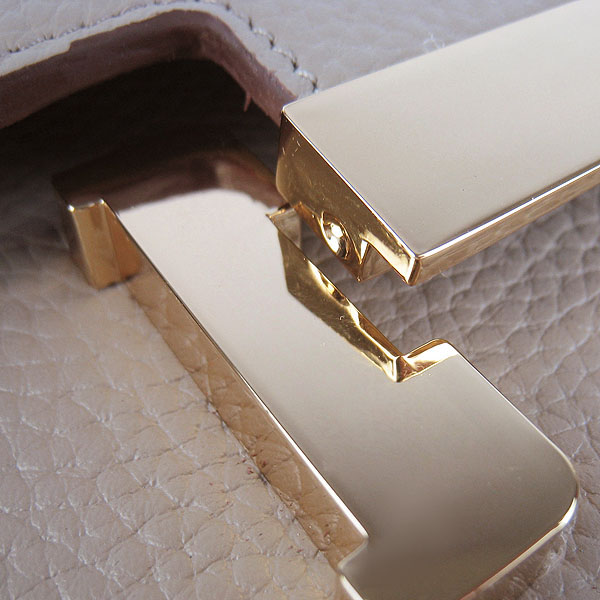 7A Hermes Oxhide Leather Message Bag Grey H017